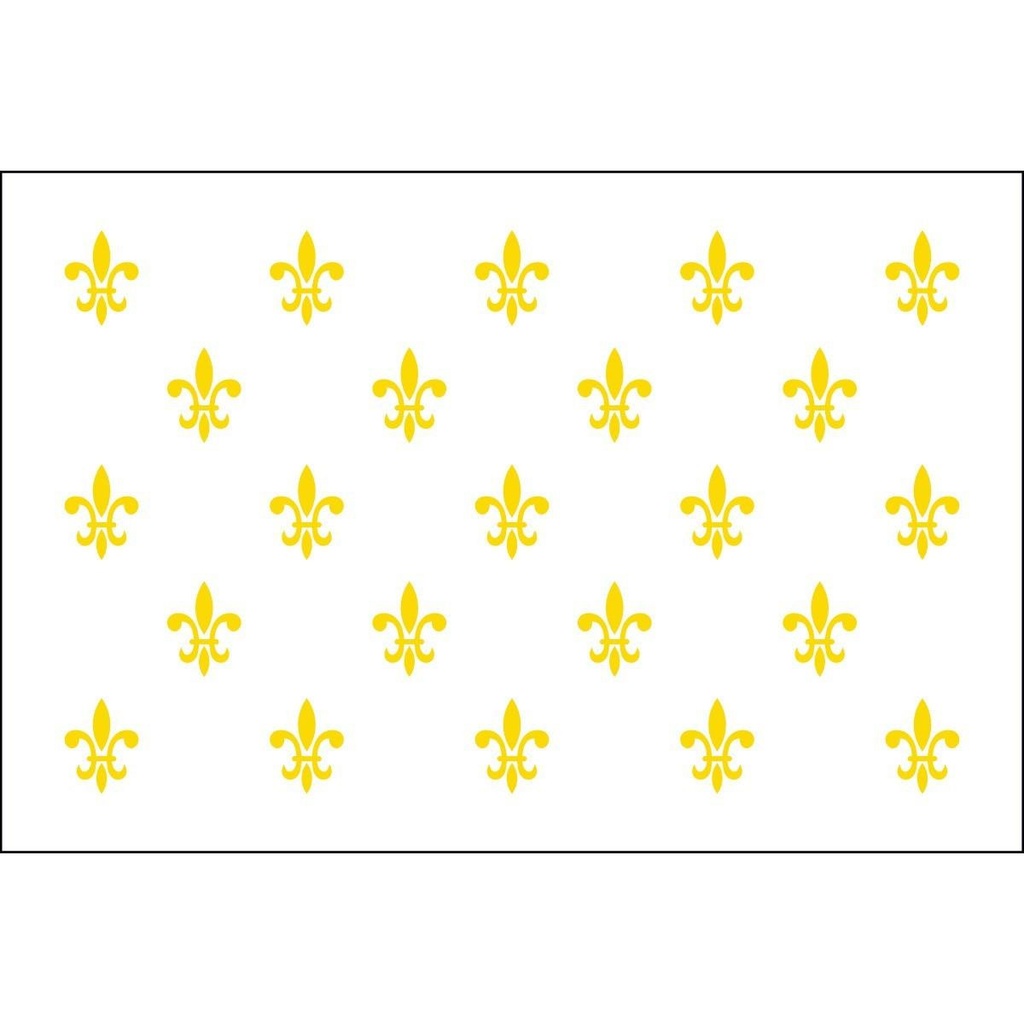 [60564] Fleur-De-Lis (White23) 3' x 5' Outdoor Nylon Flag