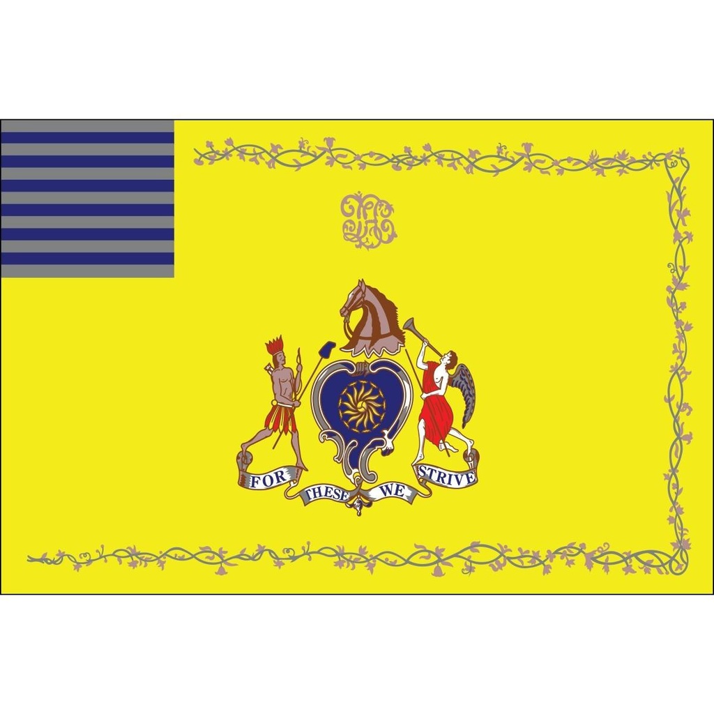 [60573] Philadelphia Light Horse Troop 3' x 5' Outdoor Nylon Flag