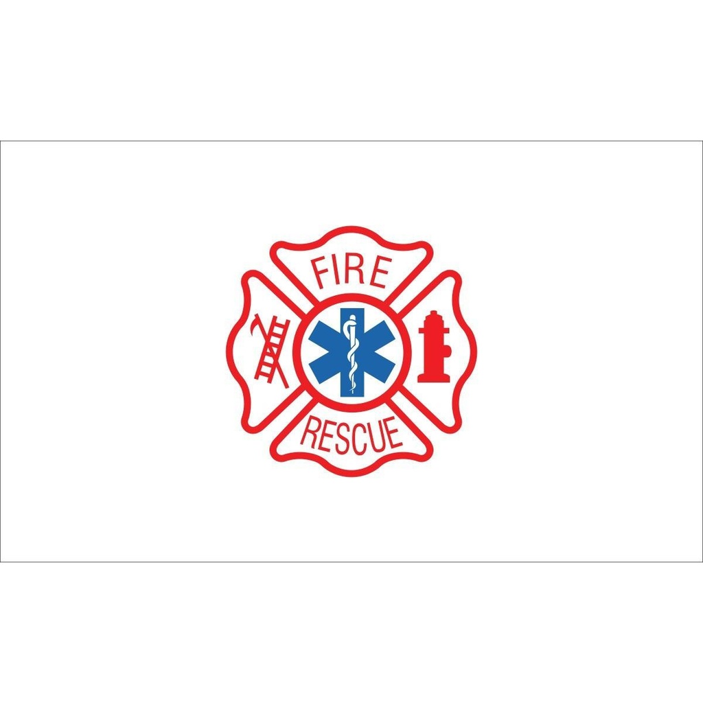 [70286] Fire Rescue 3' x 5' Outdoor Nylon Flag