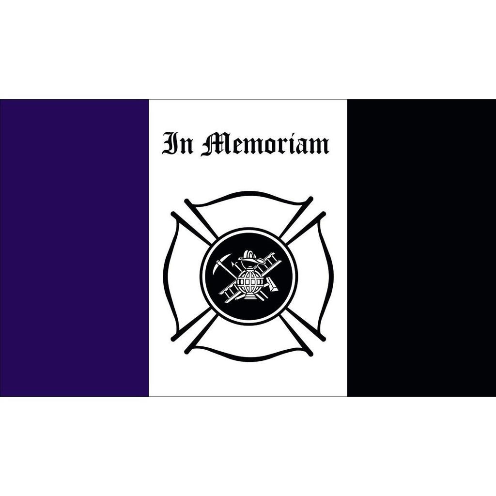 [70312] Fireman Mourning 3' x 5' Outdoor Nylon Flag