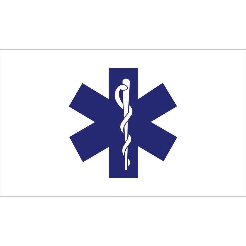 [70288] Star Of Life 3' x 5' Outdoor Nylon Flag