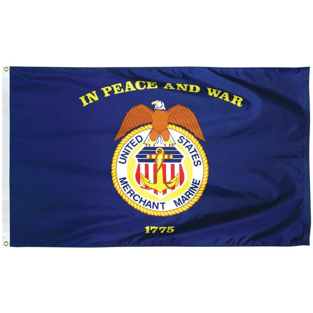 Merchant Marine 5' x 8' Nylon Flag