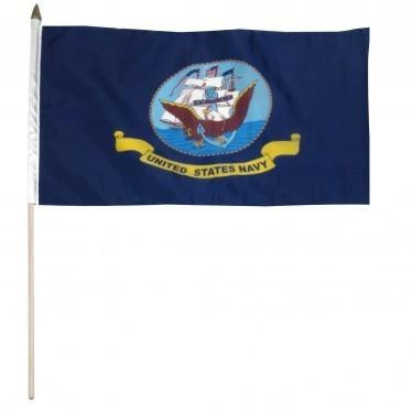 US Navy Mounted 12" x 18" Flags