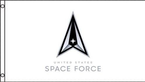 US Space Force Logo 3' x 5' Nylon Flag - White
