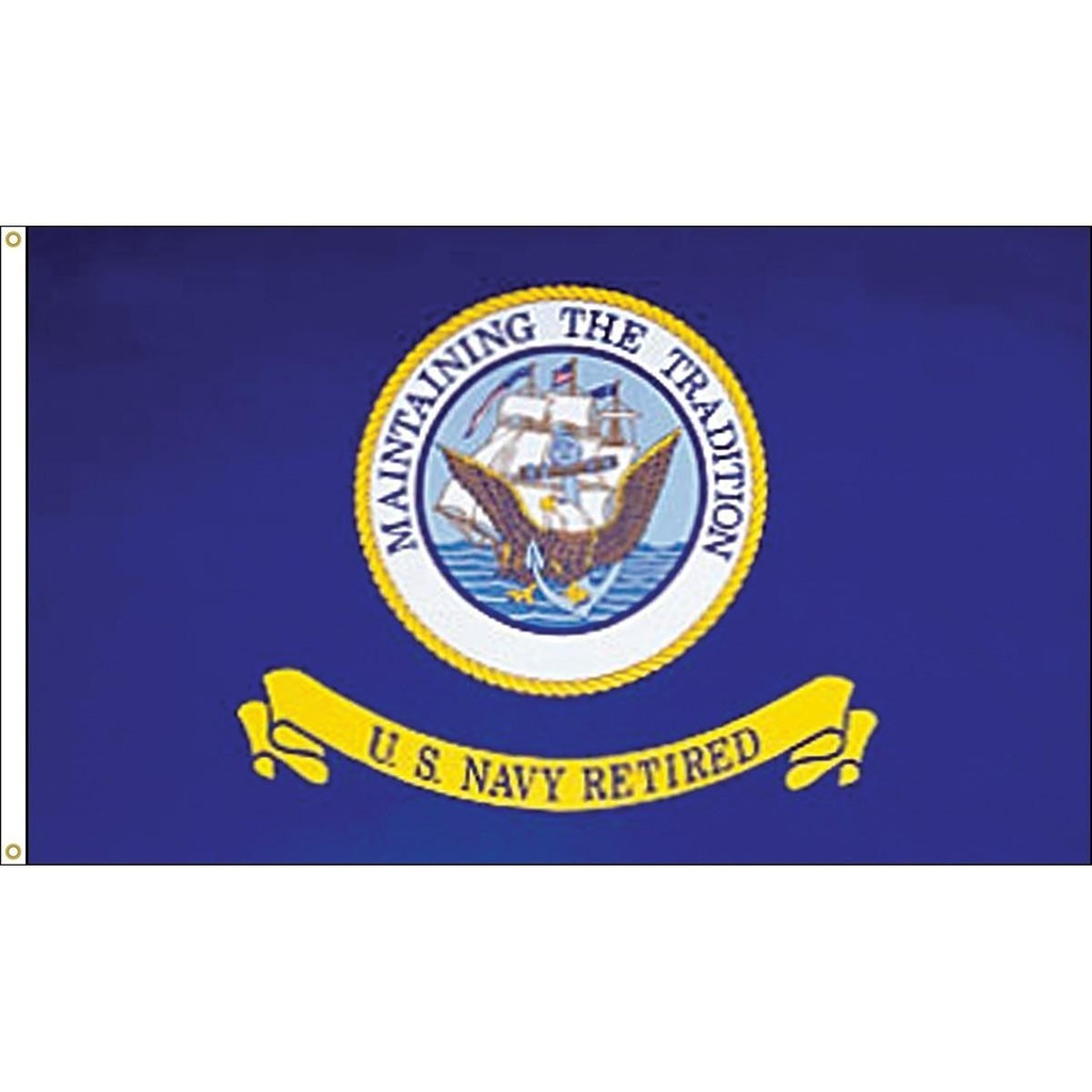 [70193] 3' x 4' US Navy Retired Flag Nylon
