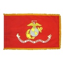 3' x 5' Marine Indoor Flag With Pole Hem and Fringe