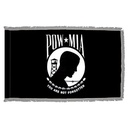3' x 5' POW-MIA Indoor Flag With Pole Hem and Fringe