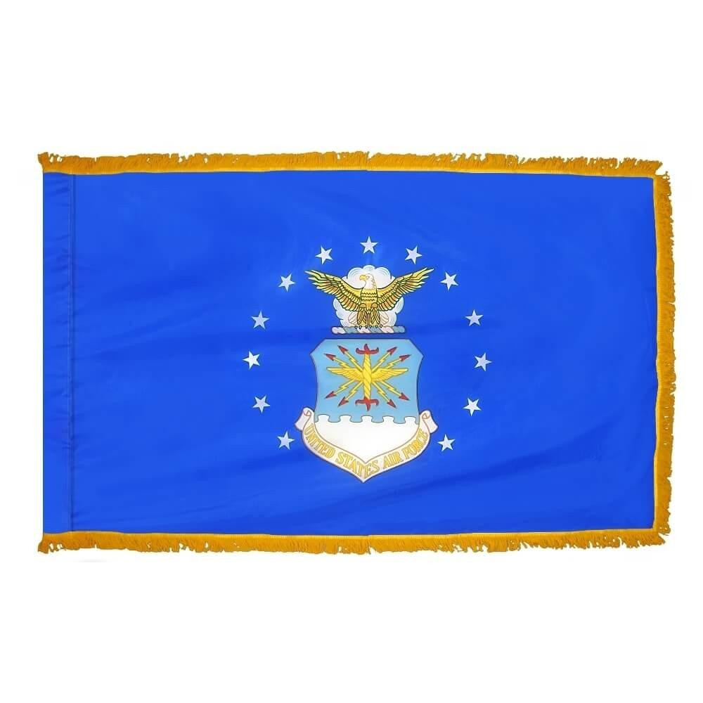 [70062] 3' x 5' Air Force Indoor Flag With Pole Hem and Fringe