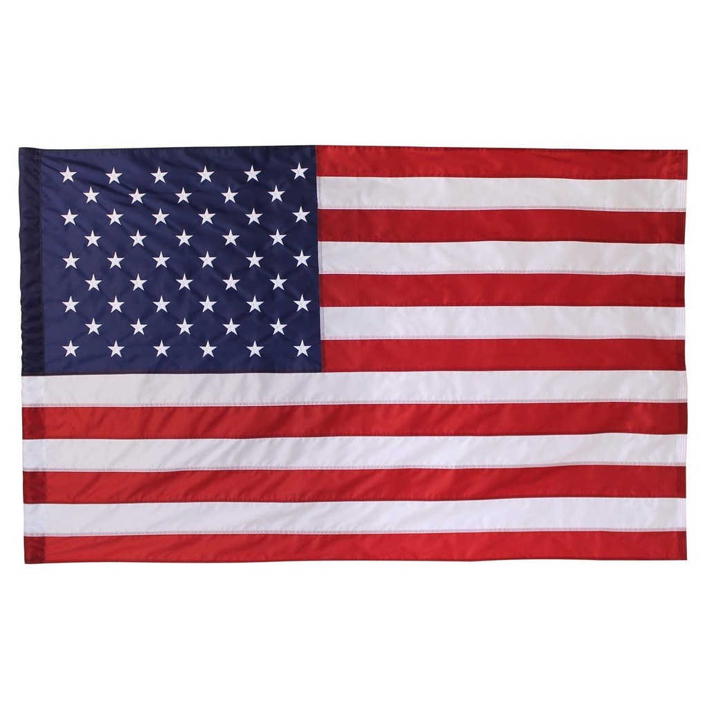 [10182] 2 1/2' x 4' U.S. Nylon Indoor / Parade Flag - No Fringe