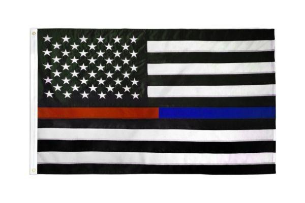 [3968] USA Thin Blue/Red Line 3' x 5' Nylon Flag