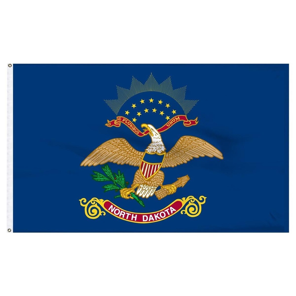 [21226] North Dakota 2' x 3' Outdoor Nylon Flag
