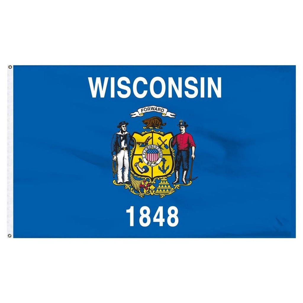 [21786] Wisconsin 2' x 3' Outdoor Nylon Flag