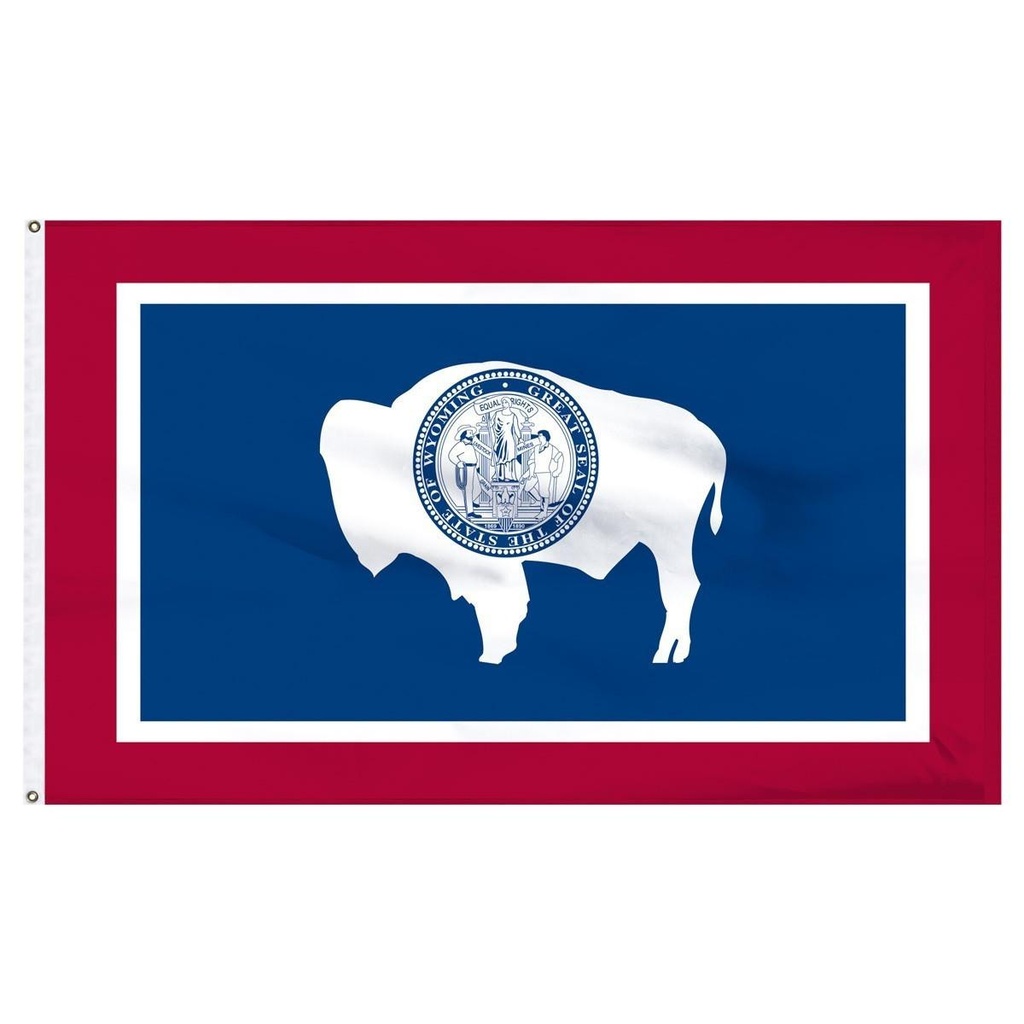[21823] Wyoming 2' x 3' Outdoor Nylon Flag
