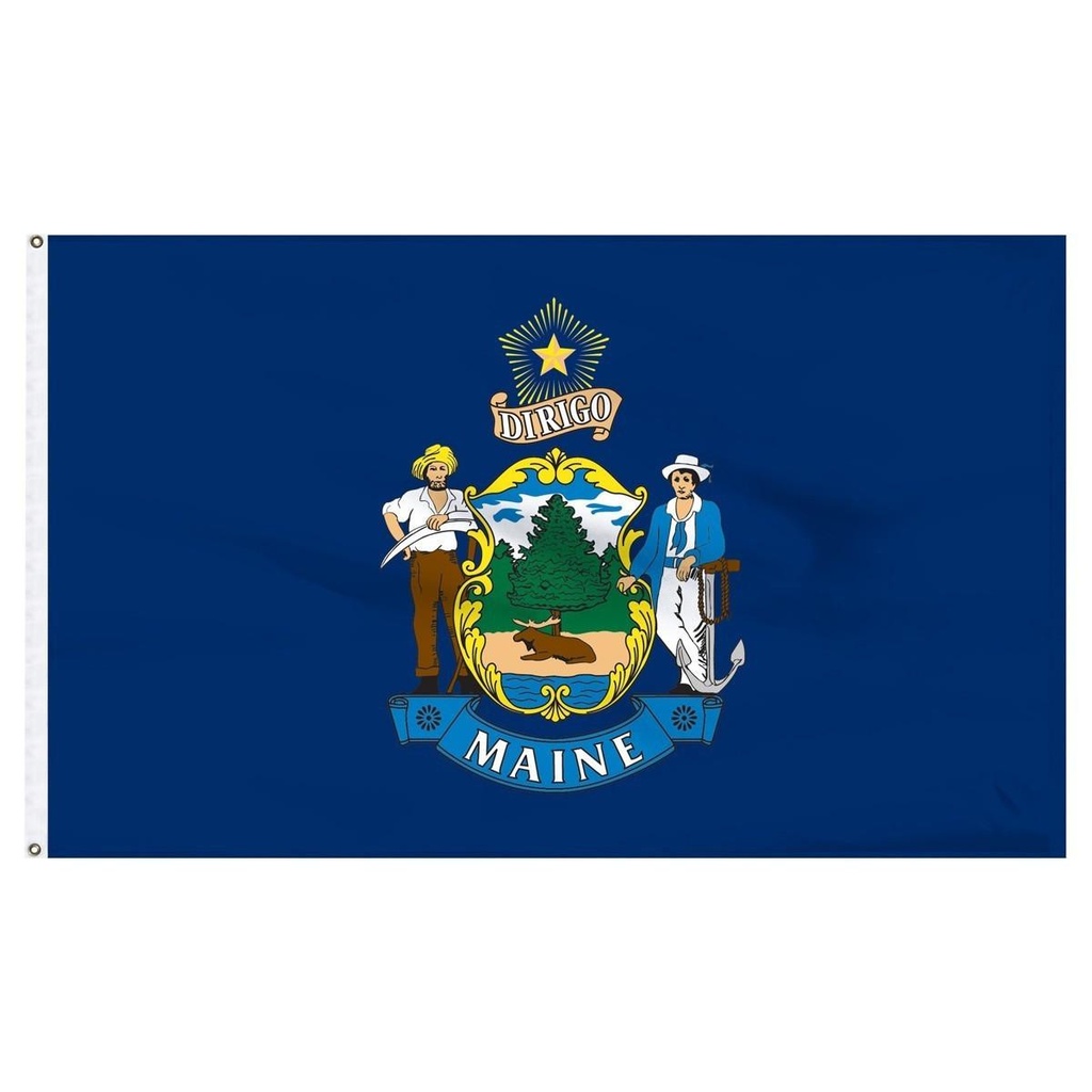 [20673] Maine 3' x 5' Outdoor Nylon Flag