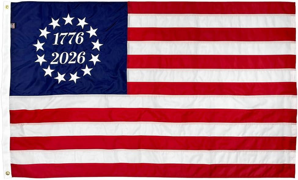 [H08F02161] 3x5 Betsy Ross 250th Anniversary Flag - 1776 2026