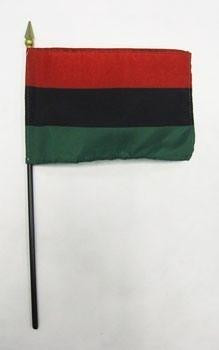 [30040] African-American 4" x 6" Mounted Flags