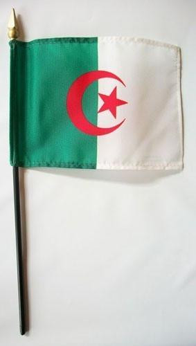 [30078] Algeria 4" x 6" Mounted Flags