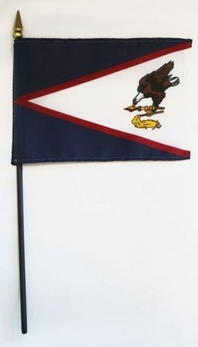 [21855] American Samoa 4" x 6" Mounted Flags