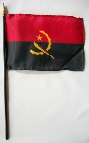 [30125] Angola 4" x 6" Mounted Flags