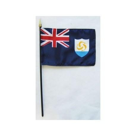 [30142] Anguilla 4" x 6" Mounted Flags