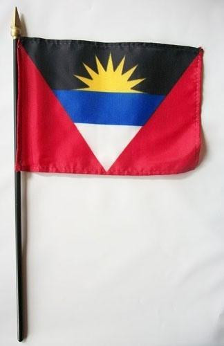 Antigua & Barbuda 4" x 6" Mounted Flags