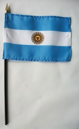 [30184] Argentina 4" x 6" Mounted Flags
