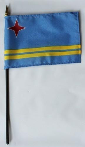 Aruba 4" x 6" Mounted Flags