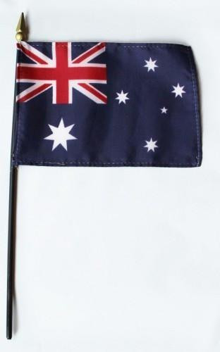 Australia 4" x 6" Mounted Flags