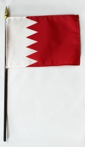 Bahrain 4" x 6" Mounted Flags