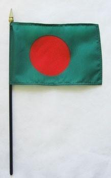[30390] Bangladesh 4" x 6" Mounted Flags