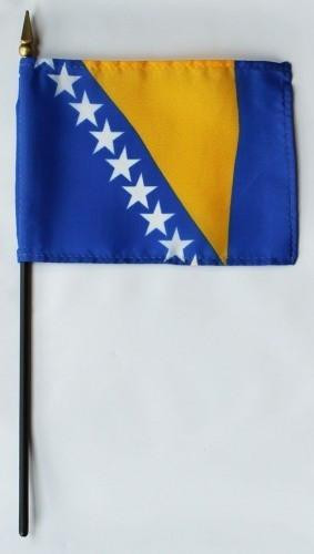 Bosnia-Herzegovina 4" x 6" Mounted Flags