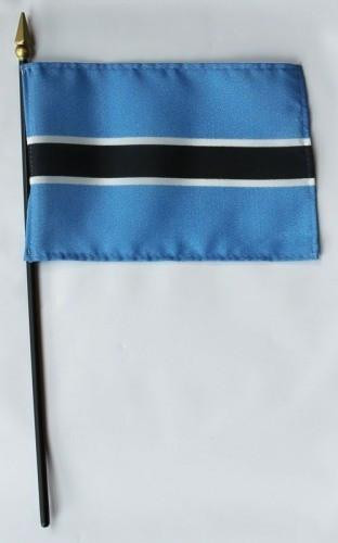 Botswana 4" x 6" Mounted Flags