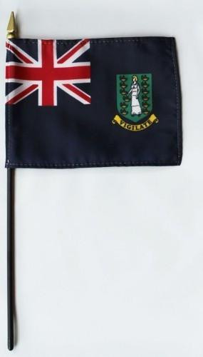 British Virgin Islands 4" x 6" Mounted Flags
