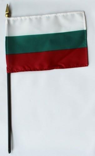 Bulgaria 4" x 6" Mounted Flags