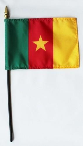 Cameroon 4" x 6" Mounted Flags