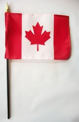 Canada 4" x 6" Mounted Flags