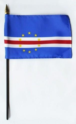 [30793] Cape Verde 4" x 6" Mounted Flags