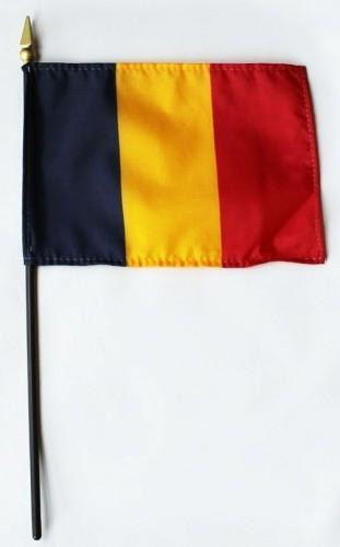 Chad 4" x 6" Mounted Flags