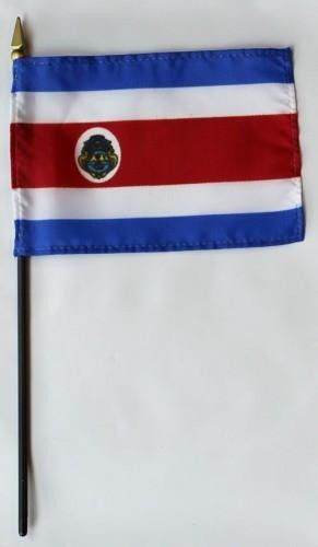 [31012] Costa Rica 4" x 6" Mounted Flags