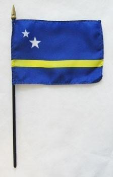 Curacao 4" x 6" Mounted Flags