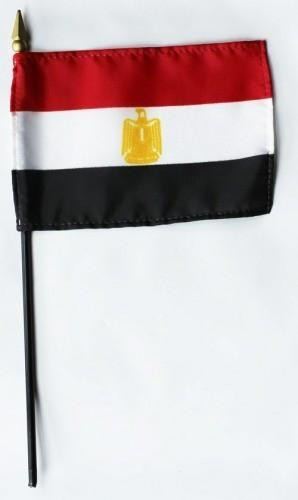 Egypt 4" x 6" Mounted Flags