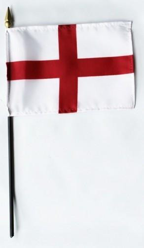 England (St. George's Cross) 4" x 6" Mounted Flags