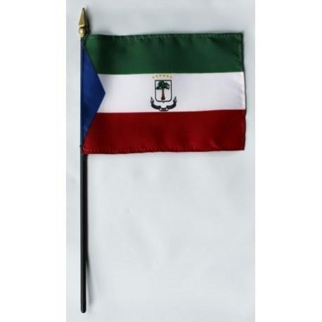 Equatorial Guinea 4" x 6" Mounted Flags