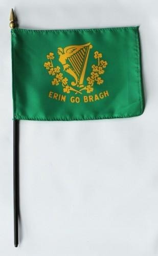 [31386] Erin Go Bragh 4" x 6" Mounted Flags
