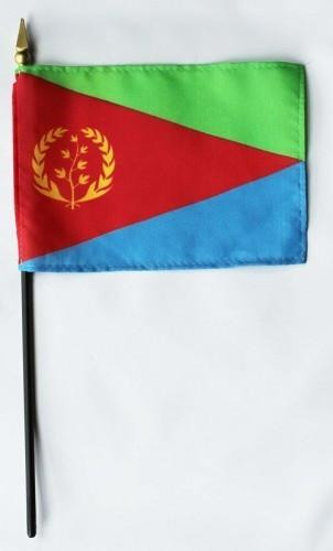 Eritrea 4" x 6" Mounted Flags