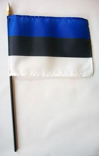 [31416] Estonia 4" x 6" Mounted Flags
