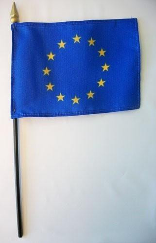 [31451] European Union 4" x 6" Mounted Flags