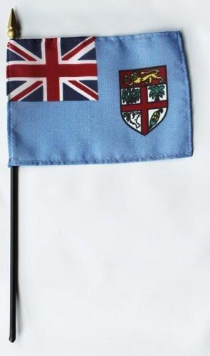 Fiji 4" x 6" Mounted Flags