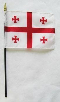 [31617] Georgia Republic 4" x 6" Mounted Flags