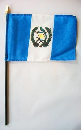 [31769] Guatemala 4" x 6" Mounted Flags